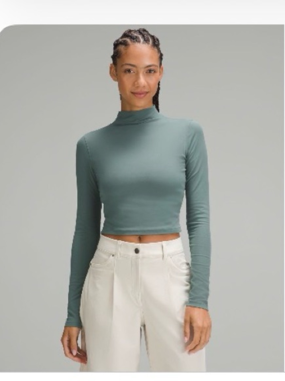 Lululemon All aligned mock neck - medium forest - 6